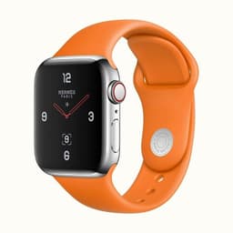 Apple Watch Series 8 (2022) GPS + Cellular 45 mm - Stainless steel Silver - Milanese loop Orange