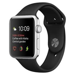 Apple Watch Series 3 (2017) GPS 42 mm - Stainless steel Silver - Sport band Black