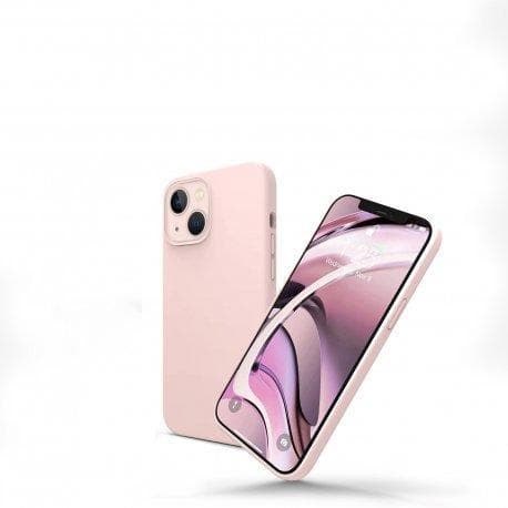 Case iPhone 13 and 2 protective screens - Silicone - Pink