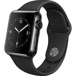 Apple Watch (Series 1) 2016 GPS 38 - Stainless steel Space Gray - Black