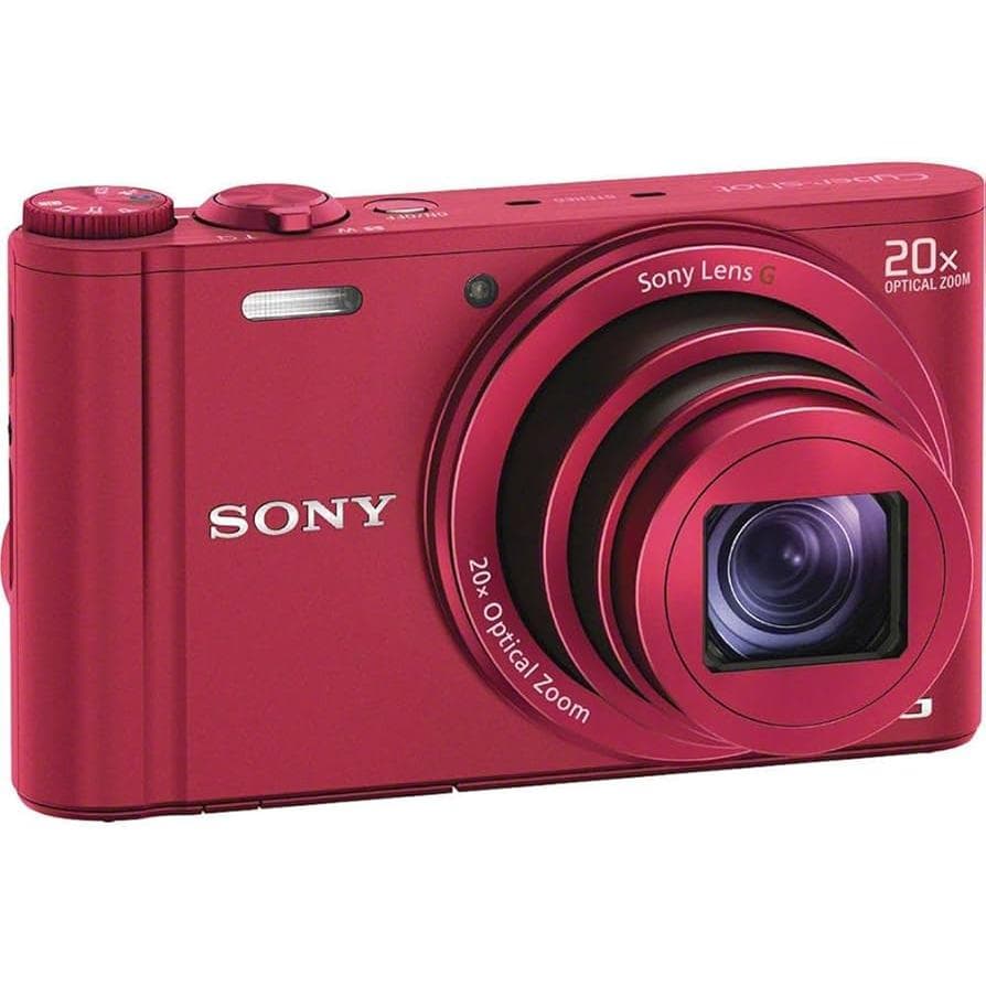 Compact - Sony CyberShot DSC-WX300 - Red + Sony Lens G 20x Optical Zoom 25-500mm f/3.5-6.5