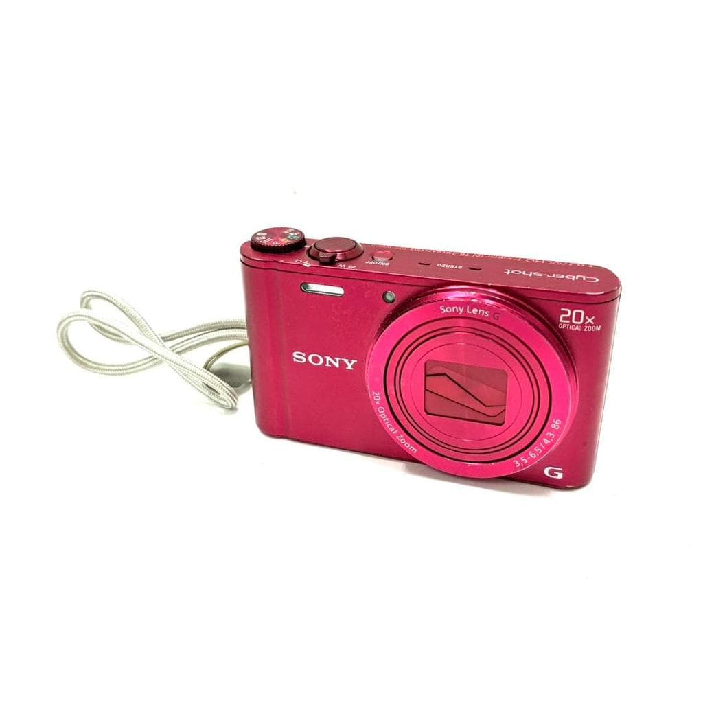 Compact - Sony CyberShot DSC-WX300 - Red + Sony Lens G 20x Optical Zoom 25-500mm f/3.5-6.5