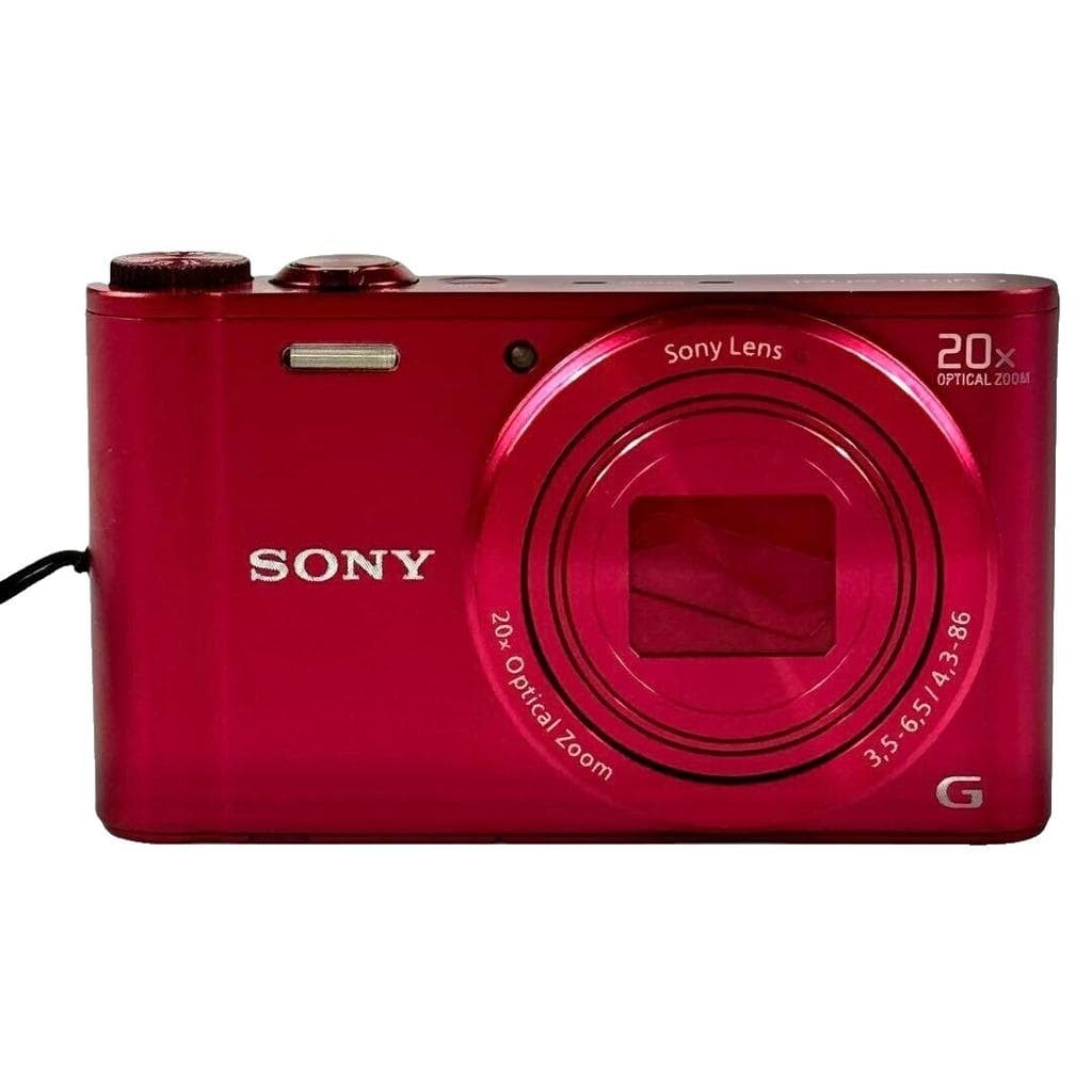 Compact - Sony CyberShot DSC-WX300 - Red + Sony Lens G 20x Optical Zoom 25-500mm f/3.5-6.5