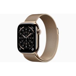 Apple Watch (2025) GPS + Cellular 42 mm - Titanium Gold - Milanese loop Gold