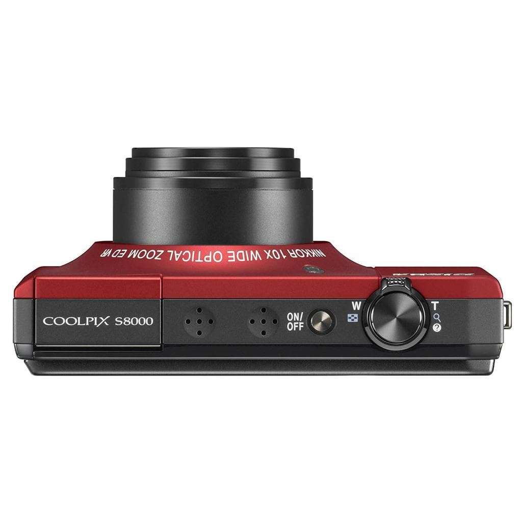 Compact Coolpix S8000 - Red + Nikon Nikon Nikkor Wide Optical Zoom ED VR 30-300 mm f/3.5-5.6 f/3.5-5.6