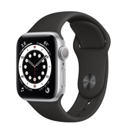 Apple Watch Series 6 (2020) GPS + Cellular 40 mm - Aluminium Silver - Sport band Black