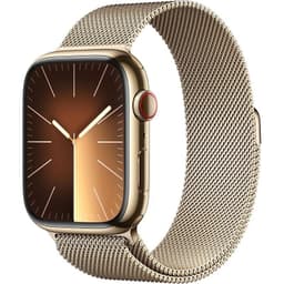 Apple Watch Series 9 (2023) GPS + Cellular 41 mm - Stainless steel Gold - Milanese loop Gold