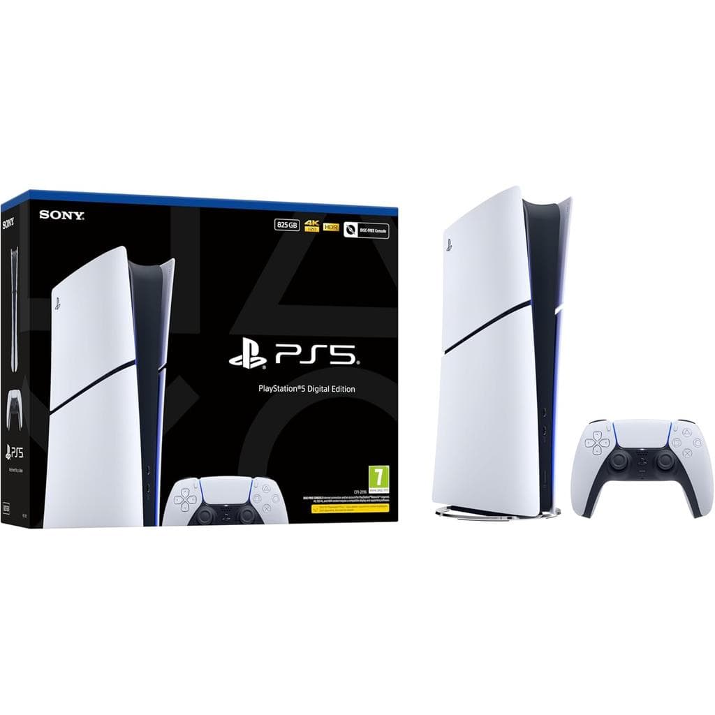 PlayStation 5 Digital Edition 825GB - White Digital Edition + No