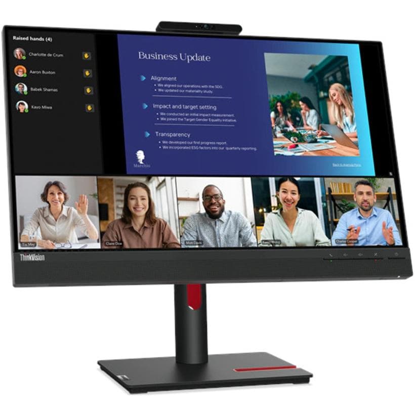 24-inch Lenovo ThinkVision T24MV-30 1920 x 1080 LED Monitor Black