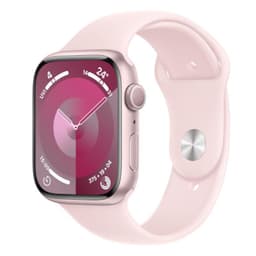 Apple Watch Series 9 (2023) GPS + Cellular 45 mm - Aluminium Pink - Sport band White