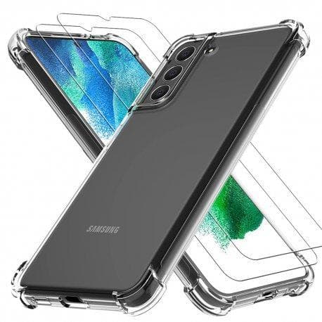 Case Galaxy S21 FE 5G and 2 protective screens - Silicone - Transparent