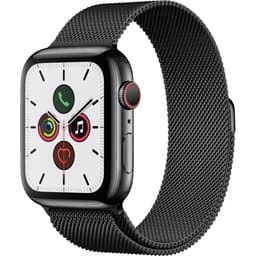 Apple Watch Series 5 (2019) GPS + Cellular 44 mm - Stainless steel Space Black - Milanese loop Black