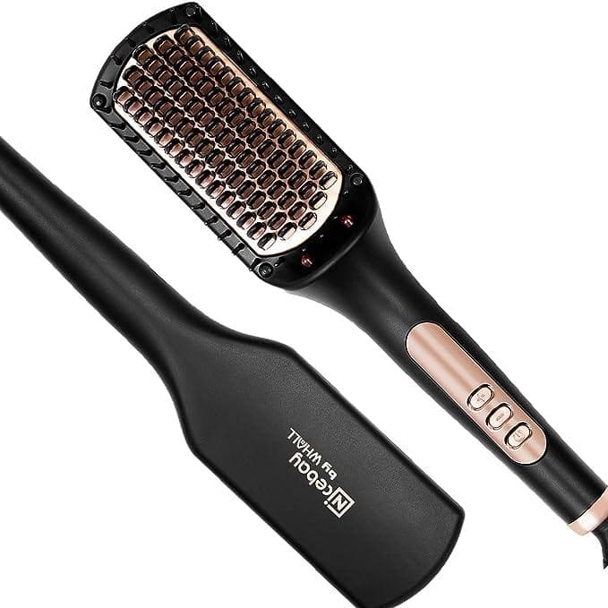 Nicebay Hair Straightener Brush Negative Ion Hair - Black Hair straightener