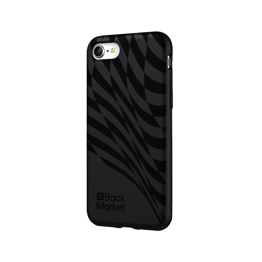 Back Market Case iPhone 7/8/SE 2020/2022 and protective screen - 100% Biodegradable - Black Wave