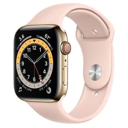 Apple Watch Series 5 (2019) GPS + Cellular 40 mm - Stainless steel Gold - Sport band Pink