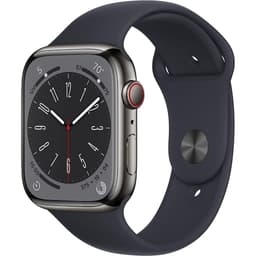 Apple Watch () GPS + Cellular 45 mm - Stainless steel Graphite - Sport band Midnight