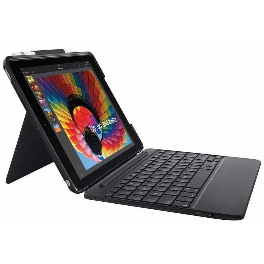 Logitech Keyboard QWERTY Wireless Backlit Keyboard iPad Slim Combo