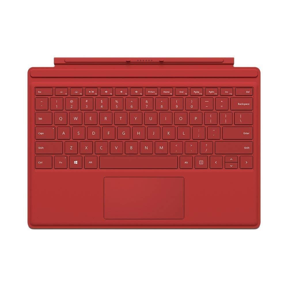 Microsoft Keyboard QWERTY Wireless Type Cover for Surface Pro - Red