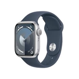 Apple Watch Series 9 (2023) GPS + Cellular 41 mm - Aluminium Silver - Sport band Blue
