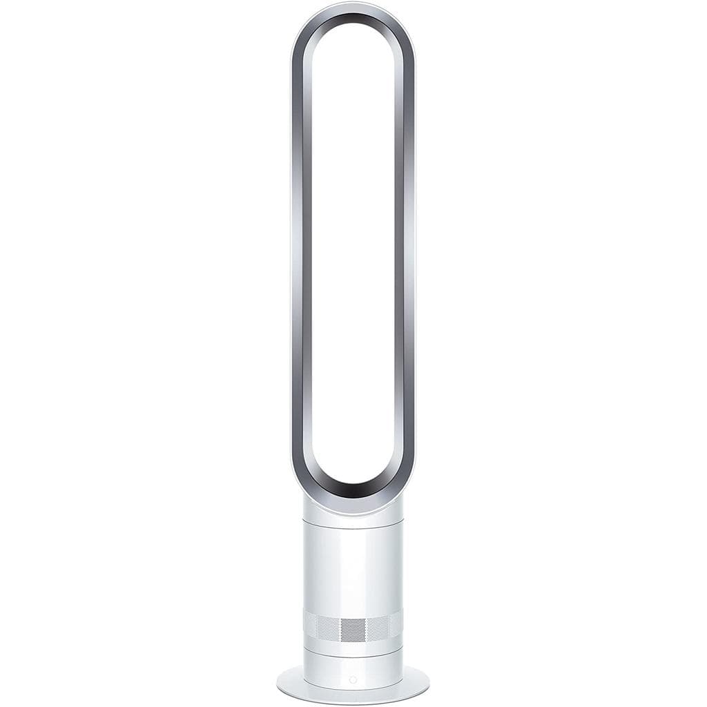 Dyson AM07 Tower Fan, White/Silver-REFURBISHED
