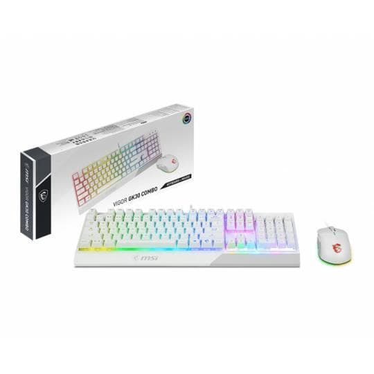 Msi Keyboard QWERTY Backlit Keyboard Vigor GK30 Combo