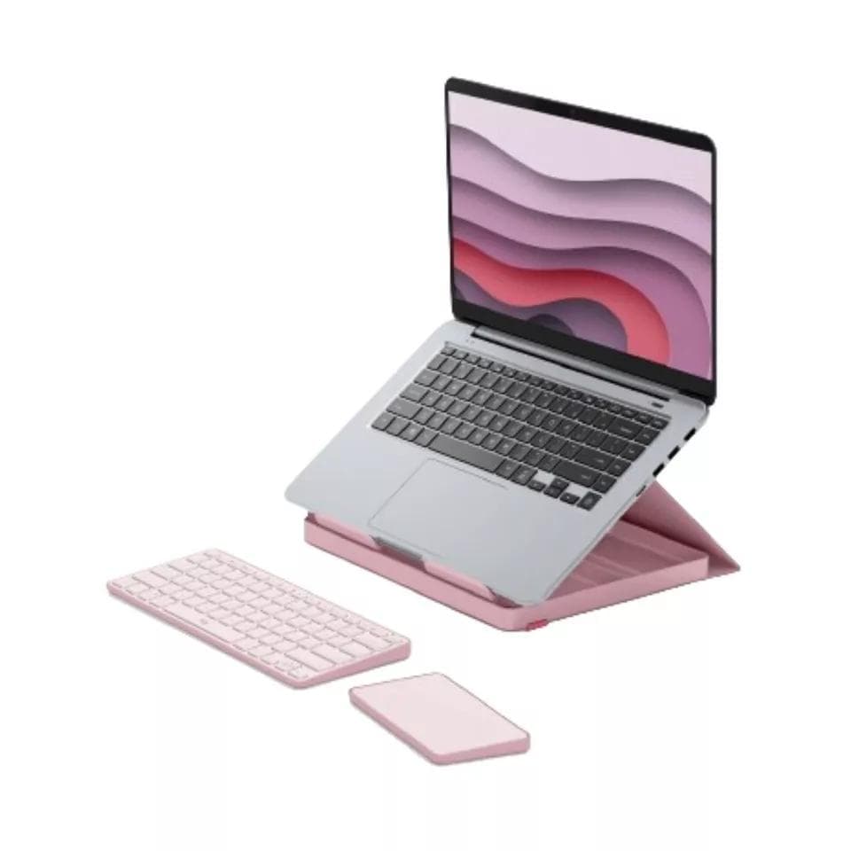 Logitech Keyboard QWERTY Wireless Casa Pop Up Desk Pink