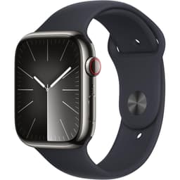 Apple Watch Series 9 (2023) GPS + Cellular 41 mm - Stainless steel Graphite - Sport band Midnight