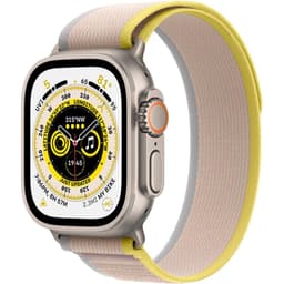 Apple Watch Ultra (2022) GPS + Cellular 49 mm - Titanium Natural Titanium - Trail loop Yellow