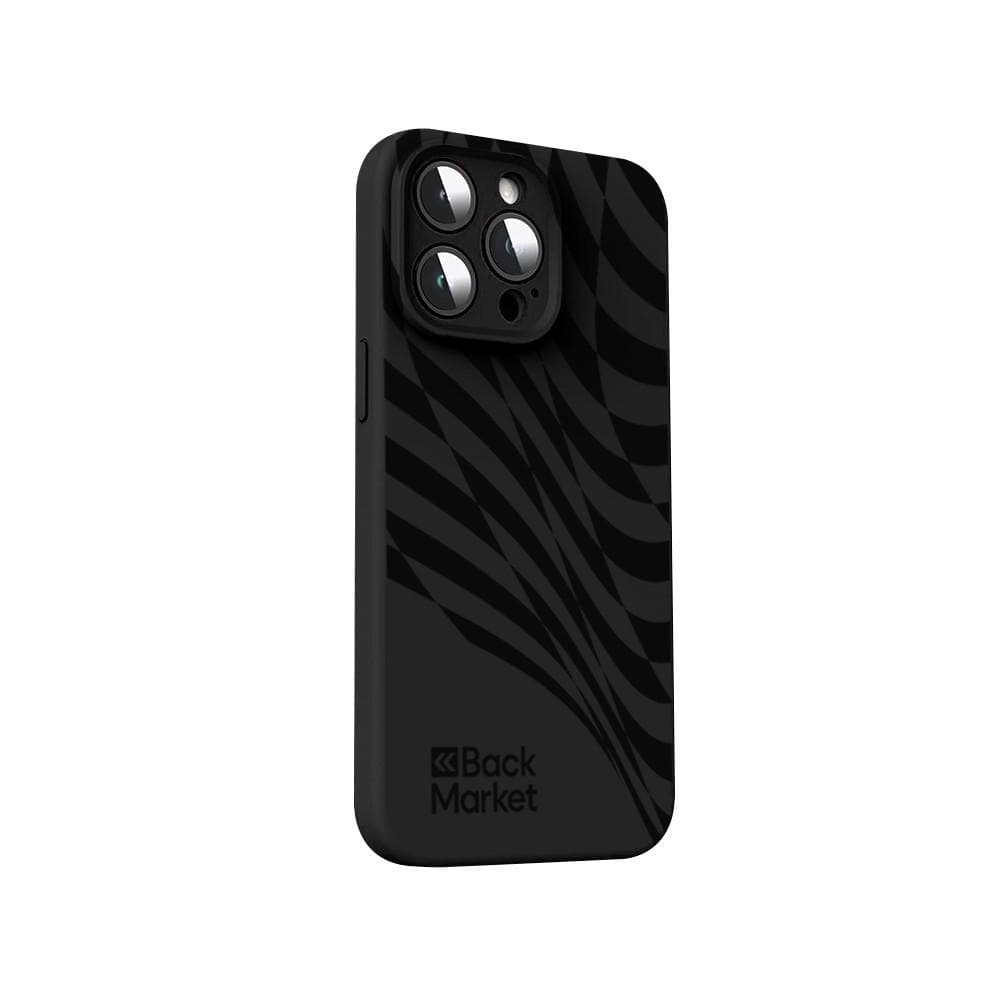 Back Market Case iPhone 15 Pro Max and protective screen - 100% Biodegradable - Black Wave