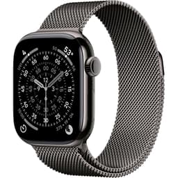 Apple Watch Series 11 (2025) GPS + Cellular 46 mm - Titanium Slate - Milanese loop Black