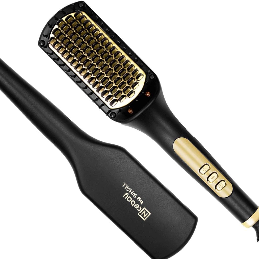 Nicebay Hair Straightener Brush - Black Hair straightener