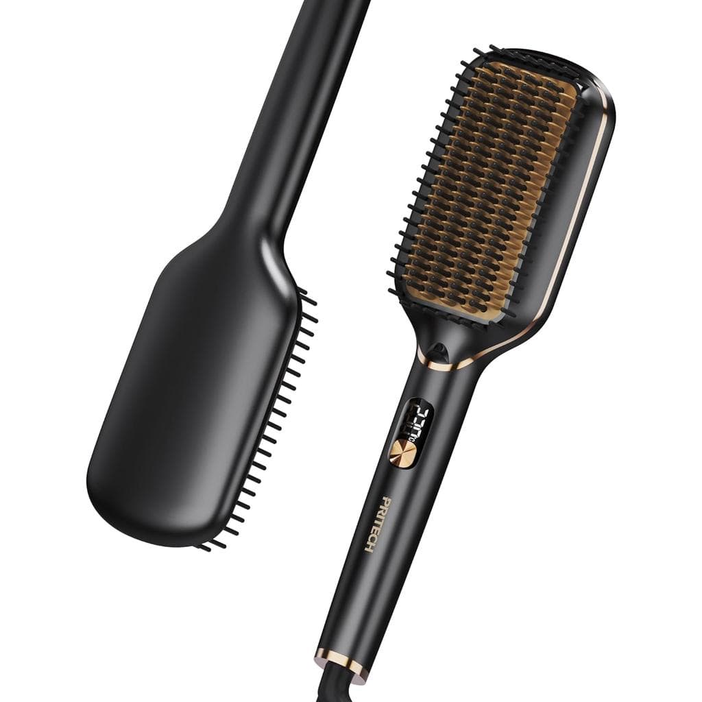 Nicebay Hair Straightener Brush - Black Hair straightener
