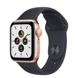 Apple Watch Series SE 1 (2020) GPS + Cellular 44 mm - Aluminium Gold - Sport band Black