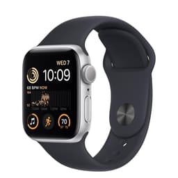 Apple Watch Series SE 1 (2020) GPS + Cellular 44 mm - Aluminium Silver - Sport band Black