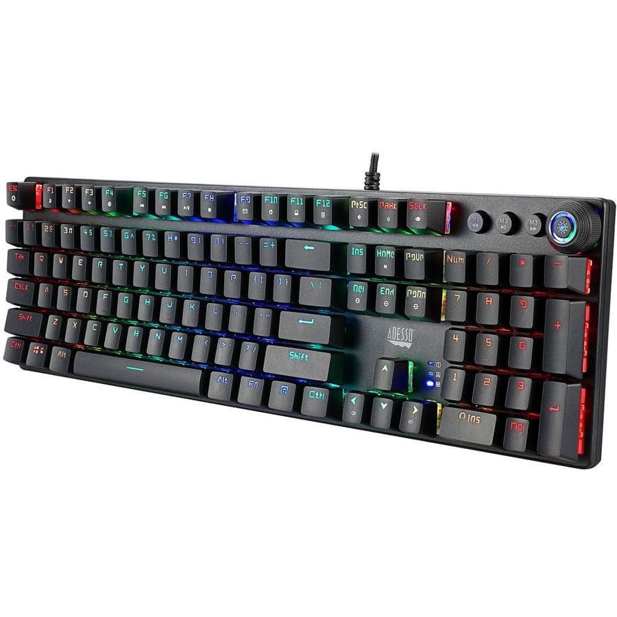 Adesso Keyboard QWERTY Backlit Keyboard 650EB