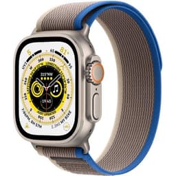 Apple Watch Ultra (2022) GPS + Cellular 49 mm - Titanium Natural Titanium - Trail loop Blue