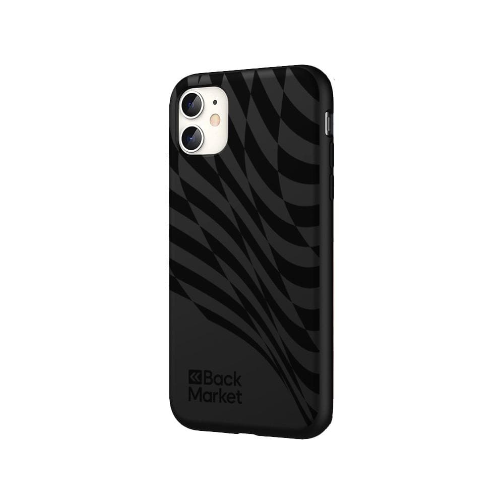 Back Market Case iPhone 11 and protective screen - 100% Biodegradable - Black Wave