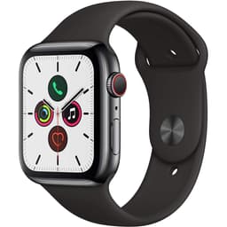 Apple Watch Series 5 (2019) GPS + Cellular 40 mm - Stainless steel Space Black - Sport band Black