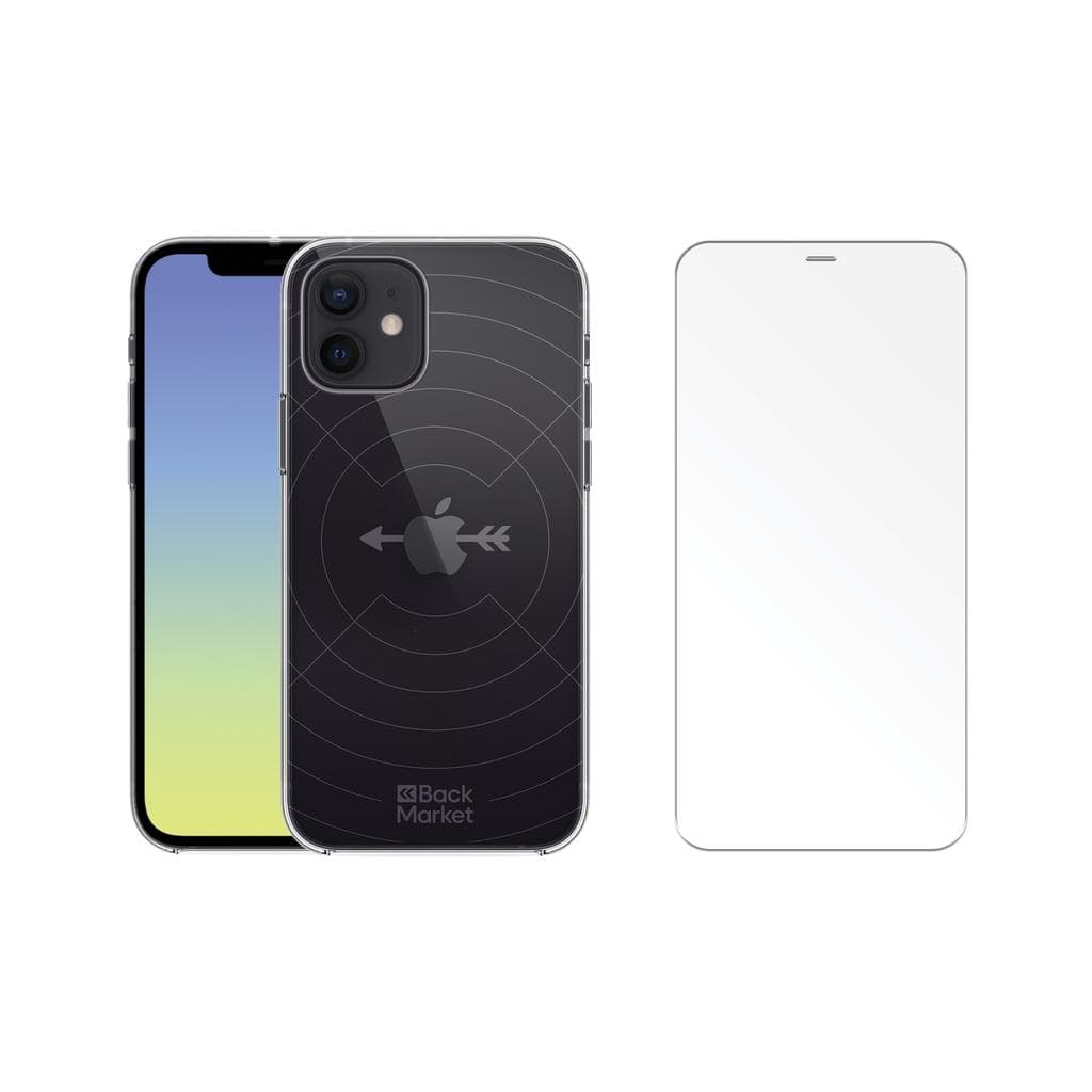 Back Market Case iPhone 12 / iPhone 12 Pro and protective screen - GRS 4.0 Recycled plastic - Transparent