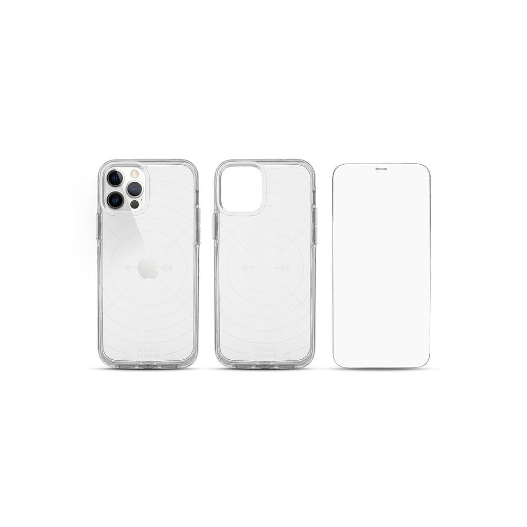 Back Market Case iPhone 12 / iPhone 12 Pro and protective screen - GRS 4.0 Recycled plastic - Transparent