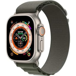 Apple Watch Ultra (2022) GPS + Cellular 49 mm - Titanium Natural Titanium - Alpine loop Green