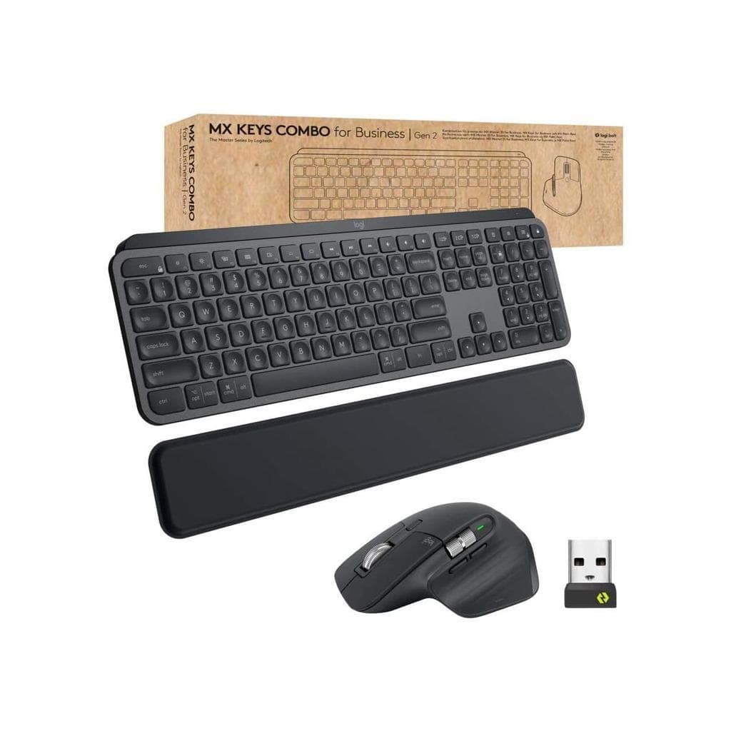 Logitech Keyboard QWERTY Wireless MX Keys Combo for Business Gen 2