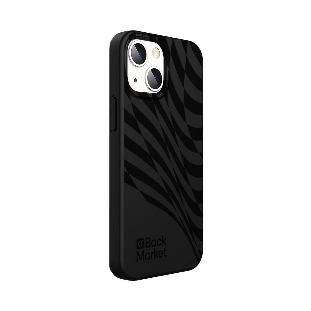 Back Market Case iPhone 13 and protective screen - 100% Biodegradable - Black Wave