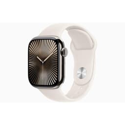 Apple Watch Series 10 (2024) GPS + Cellular 42 mm - Titanium Natural - Sport band Starlight