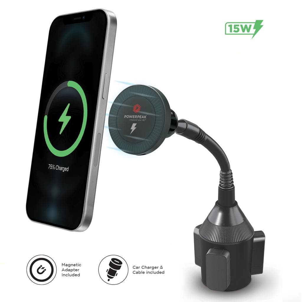 Powerp Charging Car Mount for Cup Holder Smartphone Accessories