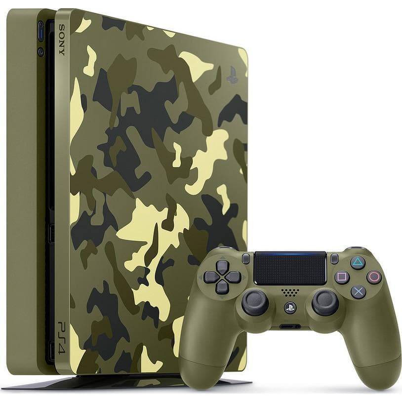 PlayStation 4 Slim 1000GB - Green - Limited edition Call of Duty: WWII + Call of Duty WWII