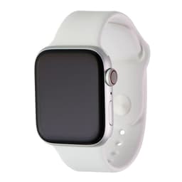 Apple Watch Series 4 (2018) GPS + Cellular 44 mm - Aluminium Silver - Sport band White