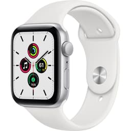 Apple Watch Series SE 1 (2020) GPS 44 mm - Aluminium Silver - Sport band White