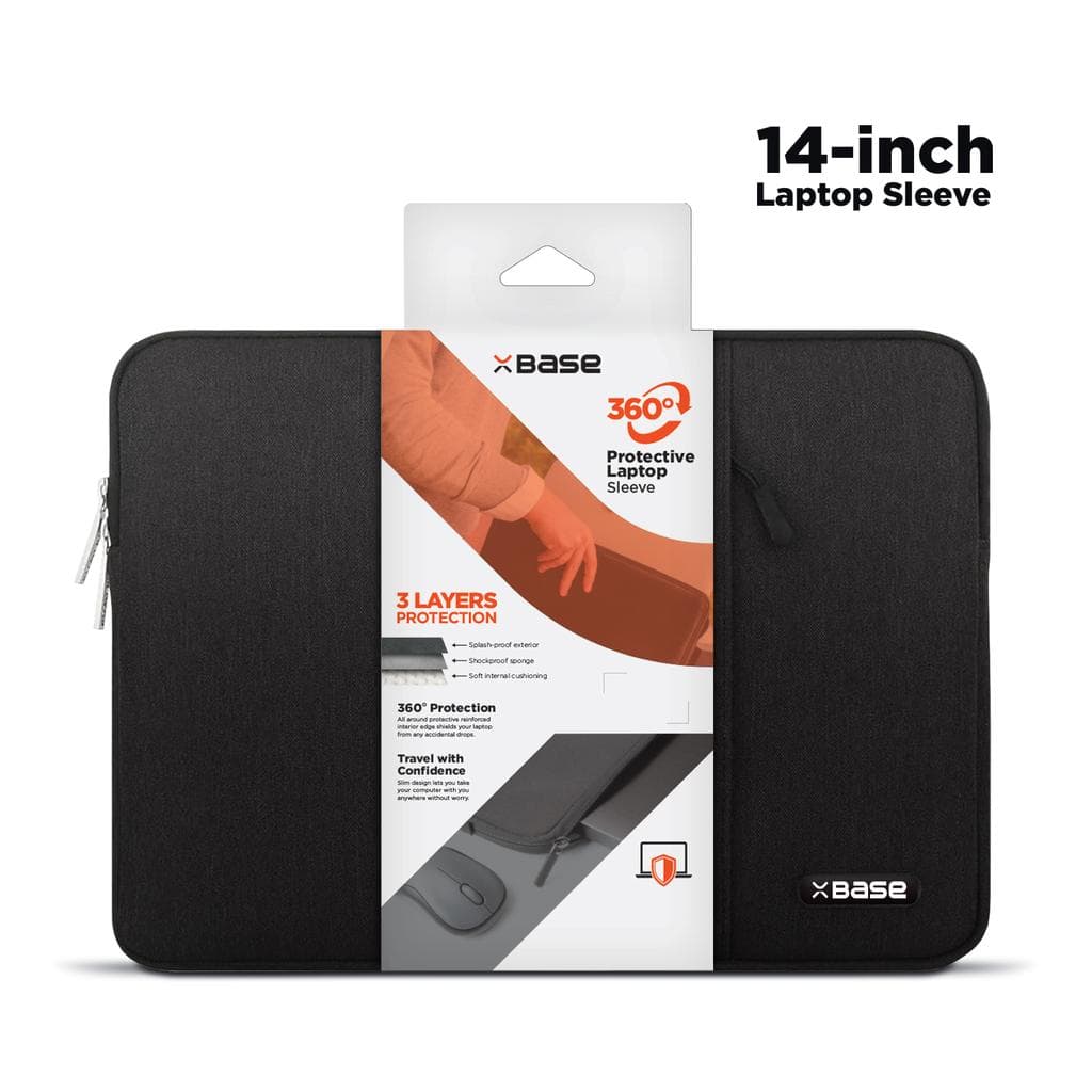 Black Tablet, iPad or Laptop Computer Sleeve -14"