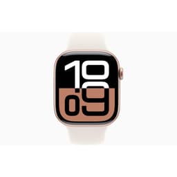 Apple Watch Series 10 (2024) GPS + Cellular 46 mm - Aluminium Rose Gold - Sport band Starlight